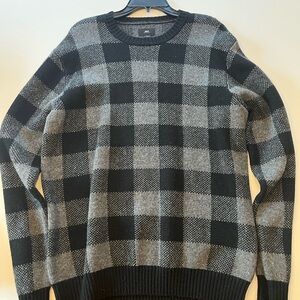 Obey Black and Gray Checkered Sweater